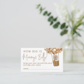 Beer ballonnen Modern Hoe groot is mama's Belly ga Informatiekaartje (Staand voorkant)