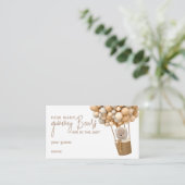 Beer ballonnen Moderne Baby shower gok game Informatiekaartje (Staand voorkant)