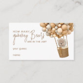 Beer ballonnen Moderne Baby shower gok game Informatiekaartje (Voorkant)