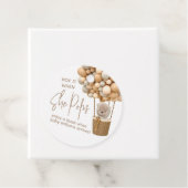 Beer ballonnen Moderne Baby shower Pop het wanneer Bedankjes Labels (In situ)