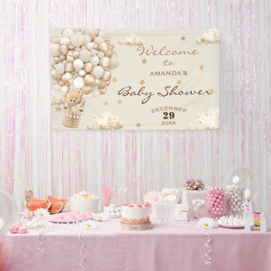 Beer Ballonnen Neutraal Baby shower Modern Welkom Spandoek (Feest)