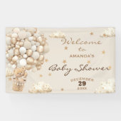 Beer Ballonnen Neutraal Baby shower Modern Welkom Spandoek (Horizontaal)