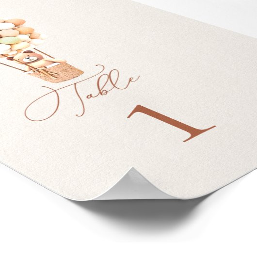 Beer-ballonnen Tabelnummer Poster (Hoek)