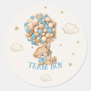 Beer Ballonnen Team jongen Spel  Ronde Sticker
