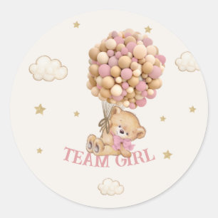 Beer Ballonnen Team Meisje Spel  Ronde Sticker