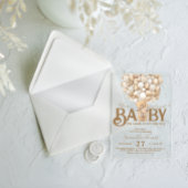 Beer-ballonnen vroeg wachten Baby shower Acryl Uitnodigingen