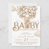 Beer-ballonnen vroeg wachten Baby shower Kaart (Voorkant)