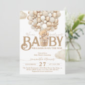 Beer-ballonnen vroeg wachten Baby shower Kaart (Staand voorkant)