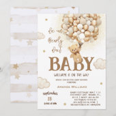 Beer-ballonnen vroeg wachten Baby shower Kaart (Voorkant / Achterkant)