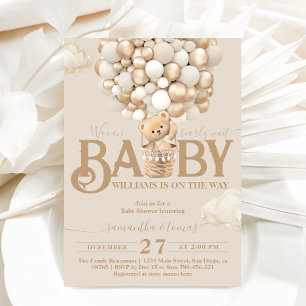 Beer-ballonnen vroeg wachten Baby shower Kaart