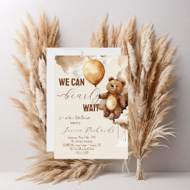 Beer-ballonnen vroeg wachten Baby shower Kaart