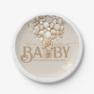 Beer-ballonnen vroeg wachten Baby shower Papieren Bordje