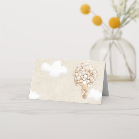 Beer-ballonnen vroeg wachten Baby shower Plaatskaartje (Achterkant)