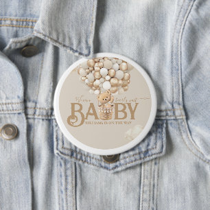 Beer-ballonnen vroeg wachten Baby shower Ronde Button 4,0 Cm