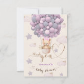 Beer ballonnen wachten Barly Baby Pink Dank u Bedankkaart (Voorkant)