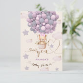 Beer ballonnen wachten Barly Baby Pink Dank u Bedankkaart (Staand voorkant)