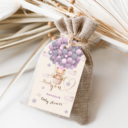 Beer ballonnen wachten Barly Baby Pink Dank u Cadeaulabel