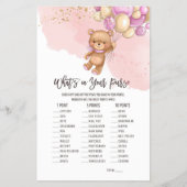 Beer ballonnen Wat zit er in je Purse Game Flyer (Voorkant)