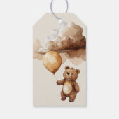 Beer ballonnen wolken wachten Baby shower dank u Cadeaulabel (Achterkant)