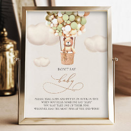 Beer ballonnen - zeg geen BABY - gebarentaal Foto Afdruk