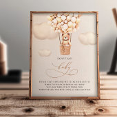 Beer ballonnen - zeg geen BABY - gebarentaal Foto Afdruk