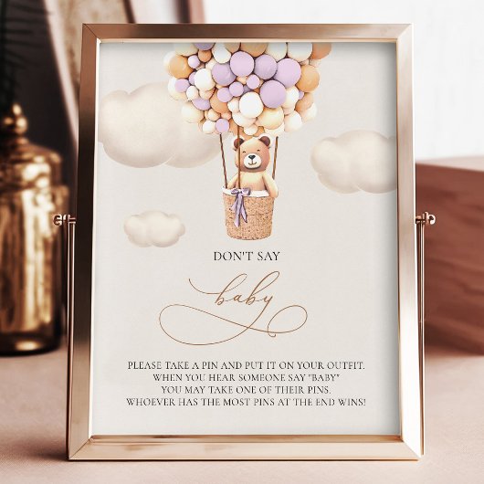 Beer ballonnen - zeg geen BABY - gebarentaal Foto Afdruk