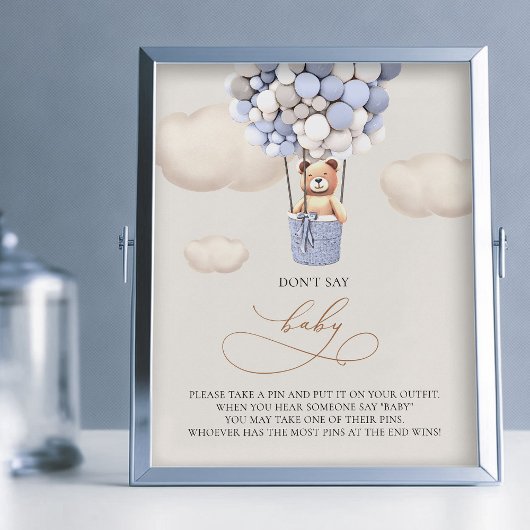 Beer ballonnen - zeg geen BABY - gebarentaal Foto Afdruk