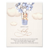 Beer ballonnen - zeg geen BABY - gebarentaal Foto Afdruk (Voorkant)