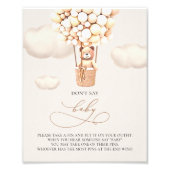 Beer ballonnen - zeg geen BABY - gebarentaal Foto Afdruk (Voorkant)