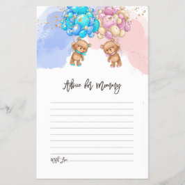 Beer ballons Baby shower Advice Kaart Flyer