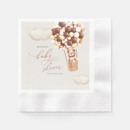 Beer ballons Baby shower Papier Napkins Servet (Voorkant)