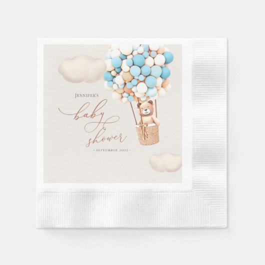 Beer ballons Baby shower Papier Napkins Servet (Voorkant)