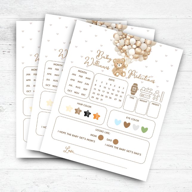 Beer Balloon Baby shower voorspellingen spel (Creator heeft geüpload)