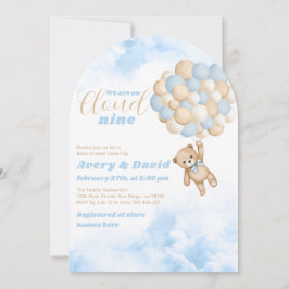 Beer Balloon Cloud Nine Fluffy Baby Boy Shower Kaart