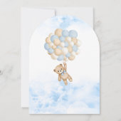 Beer Balloon Cloud Nine Fluffy Baby Boy Shower Kaart (Achterkant)