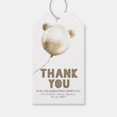 Beer Balloon Gold en bruin Dank u Cadeaulabel (Voorkant)