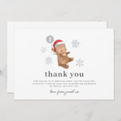 Beer Balloon Santa Hat 1e Verjaardag Dank u kaart (Voorkant / Achterkant)