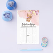 Beer Balloons Baby Bingo | Baby shower Bingo Game Flyer (Enkel)