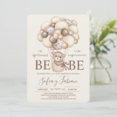 Beer Balloons Baby shower Spaanse uitnodiging (Staand voorkant)