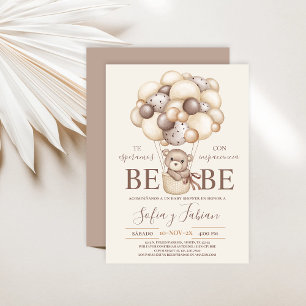 Beer Balloons Baby shower Spaanse uitnodiging