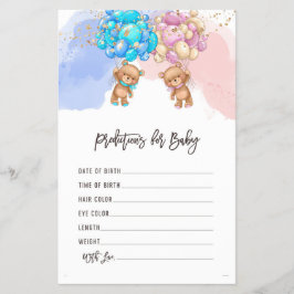 Beer Balloons Baby Voorspellingen Gendergerelateer Flyer