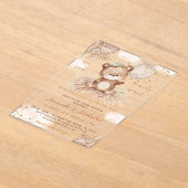 Beer Balloons Boho Baby shower Acryl Uitnodigingen (Laagn)