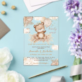 Beer Balloons Boho Baby shower Acryl Uitnodigingen (Insitu (Huwelijk))