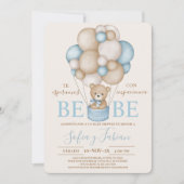 Beer Balloons Boy Baby shower Spaans Uitnodiging (Voorkant)