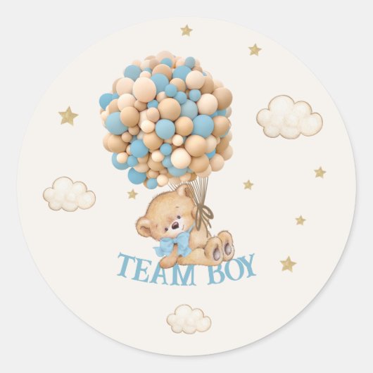 Beer Balloons Team Boy Game Ronde Sticker (Voorkant)