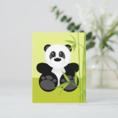 Beer Bamboo Panda Briefkaart (Staand voorkant)