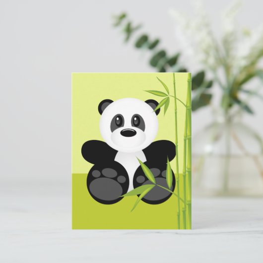 Beer Bamboo Panda Briefkaart (Staand voorkant)