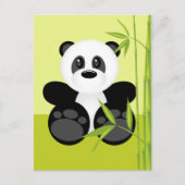 Beer Bamboo Panda Briefkaart (Voorkant)