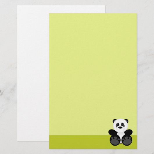 Beer Bamboo Panda Briefpapier (Voorkant / Achterkant)