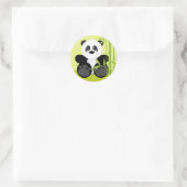 Beer Bamboo Panda Ronde Sticker (Tas)